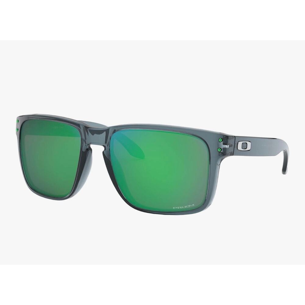NIB OAKLEY Holbrook XL OO9417-1459 Sunglasses Black Green Lens Prizm Jade Square - Picture 2 of 6